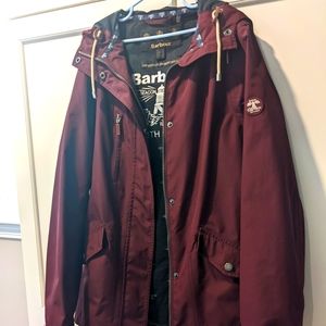 Barbour Hooded Raincoat Size Small